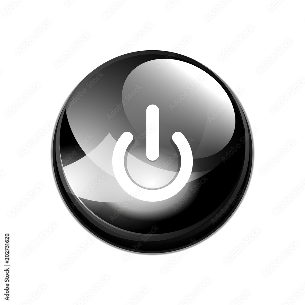 Power button icon, start symbol Power button icon, start symbol