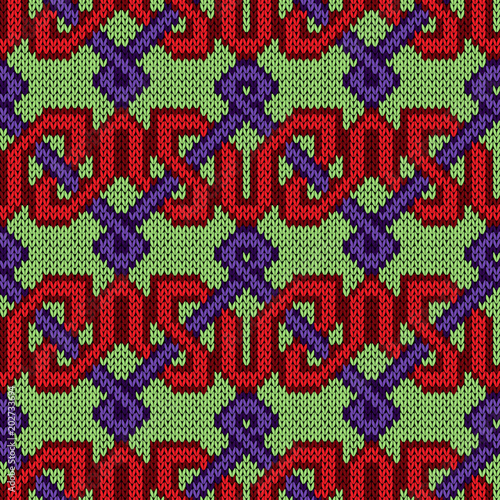 Knitted interwoven seamless pattern