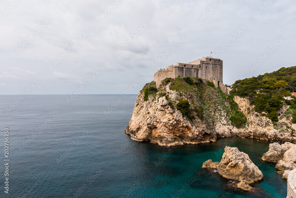 Fortresses Lovrijenac seen from south old walls of Dubrovnik, Croatia. Fortresses Lovrijenac seen from south old walls of Dubrovnik, Croatia.