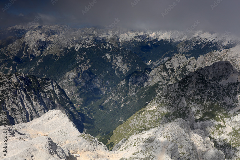 Alpine landscape in the Julian Alps,Triglav Peak, Slovenja, Europe Alpine landscape in the Julian Alps,Triglav Peak, Slovenja, Europe