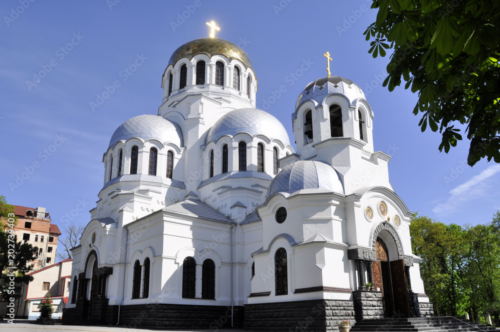 Famous Alexander Nevsky orthodox church in Kamianets-Podilskyi, Ukraine Famous Alexander Nevsky orthodox church in Kamianets-Podilskyi, Ukraine