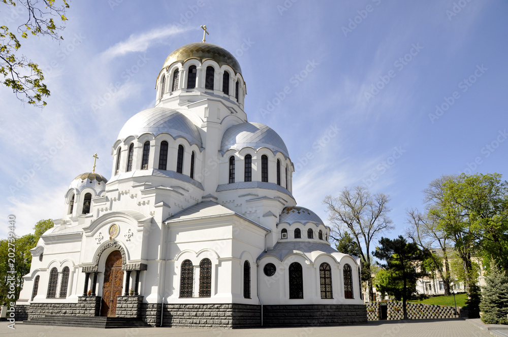 Famous Alexander Nevsky orthodox church in Kamianets-Podilskyi, Ukraine