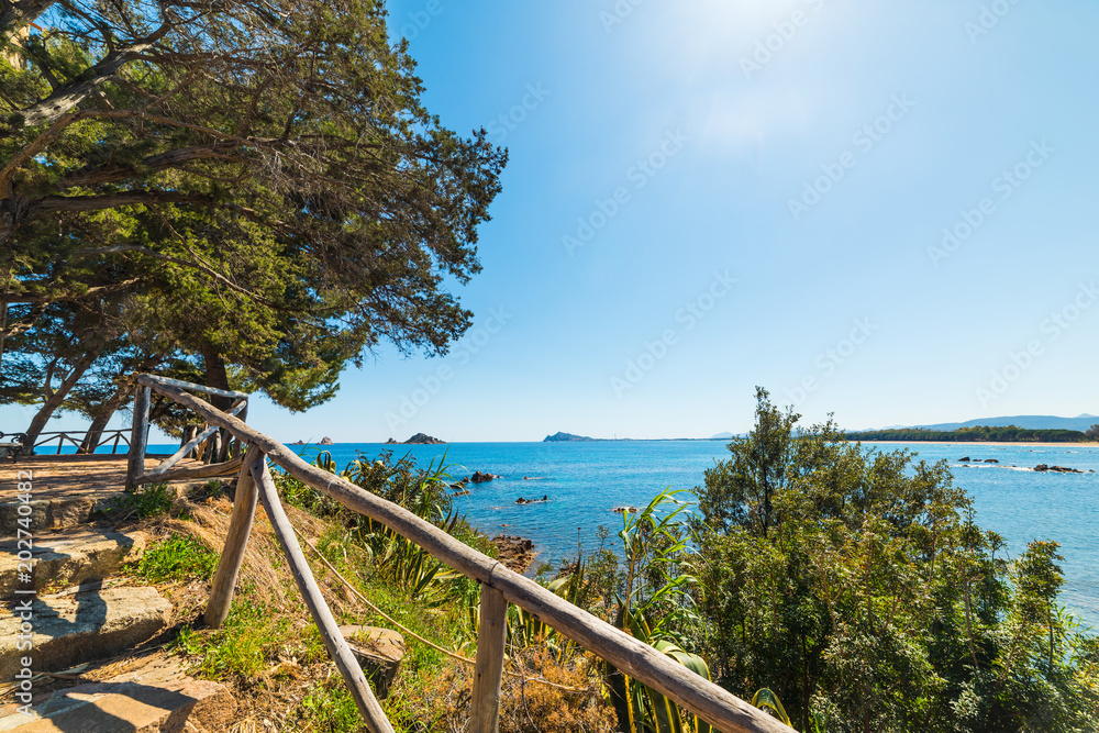 Sun shining over Santa Maria Navarrese shore