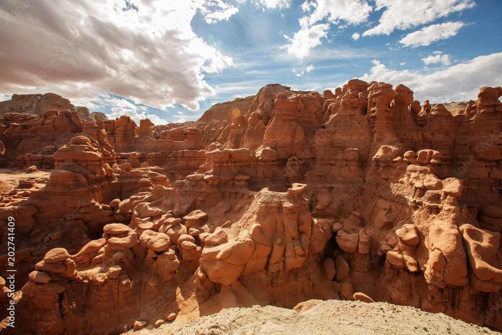 Spectacular landscapes of Goblin valley state park in Utah, USA