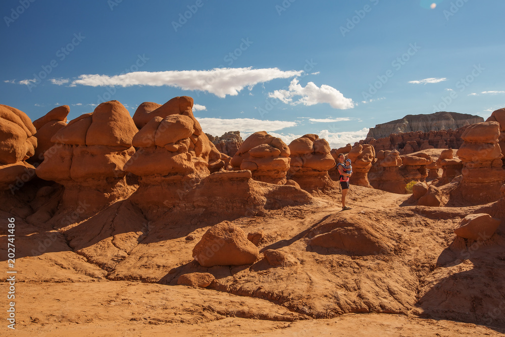 Spectacular landscapes of Goblin valley state park in Utah, USA Spectacular landscapes of Goblin valley state park in Utah, USA
