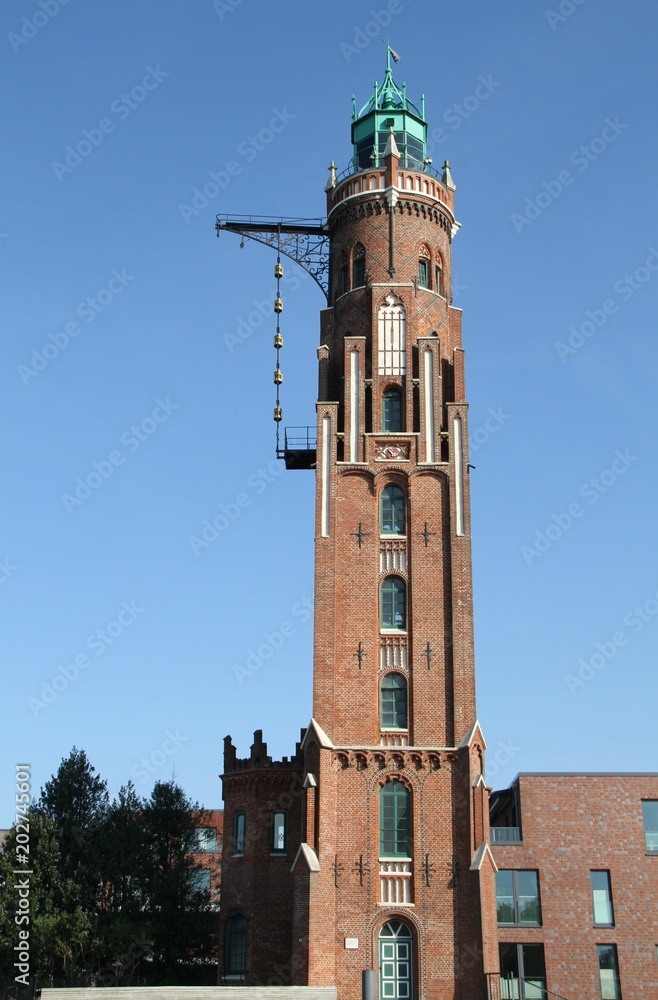 Historischer Backsteinleuchtturm in Bremerhaven, Deutschland