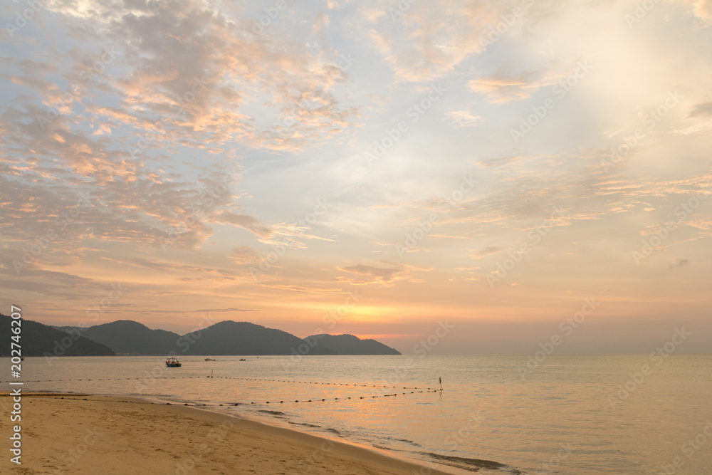 Fototapeta premium batu ferringhi beach in Penang Island Malaysia