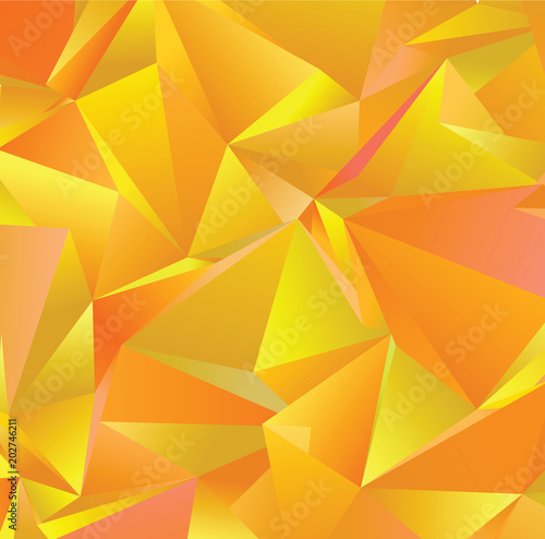 Vector low poly template. Creative abstract illustration with gradient. Triangular pattern for your business design.