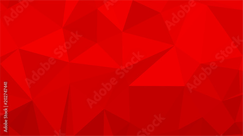 Red polygonal illustration background. Low poly style.