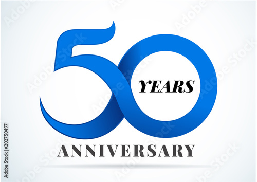 50 Years Anniversary,anniversary emblems 50 in anniversary concept template design photo