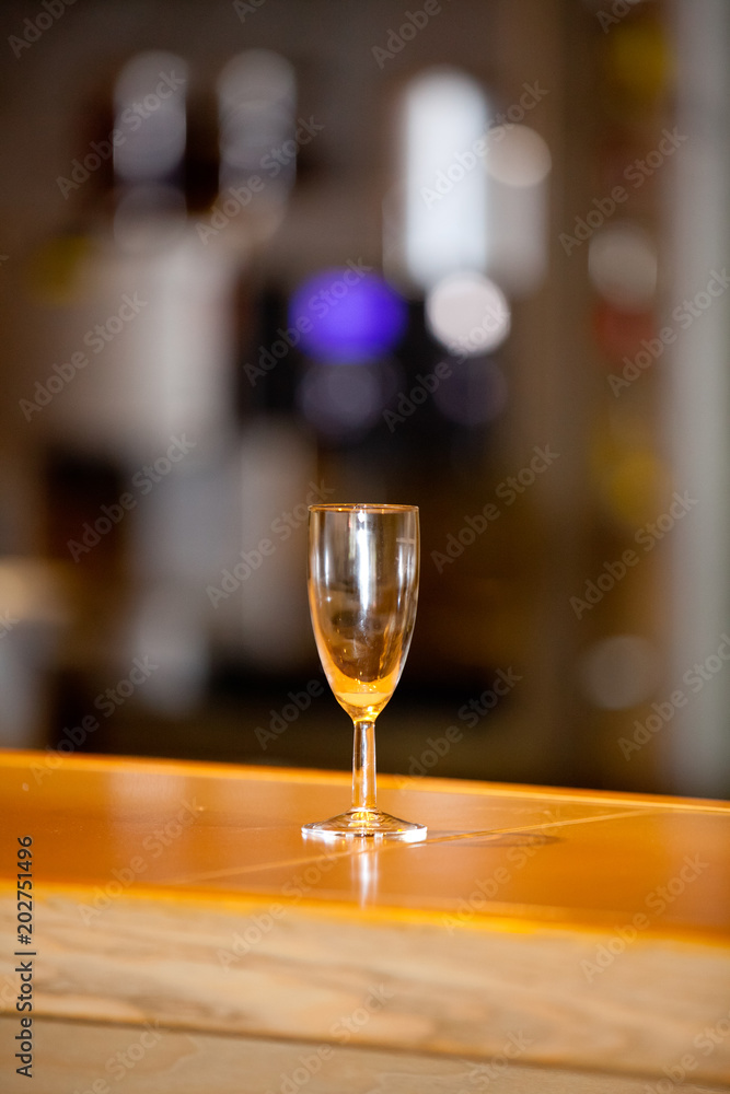 Glasses and plates on table in restaurant Glasses and plates on table in restaurant