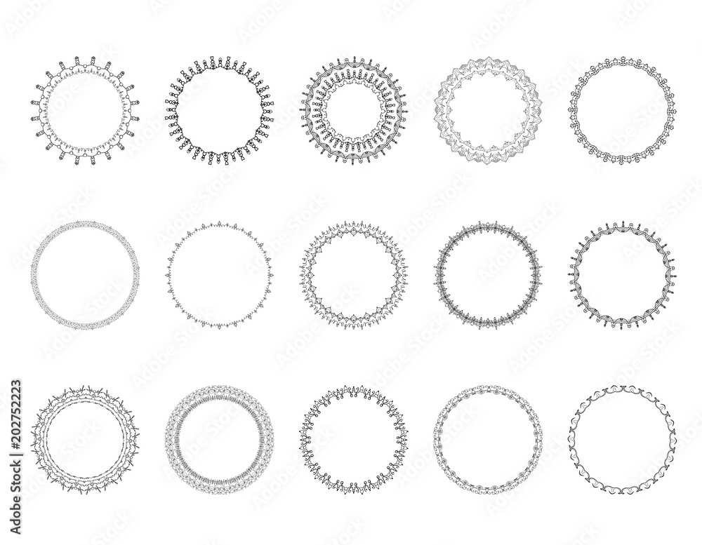 Set of ground decorative frames. Vector illustration. Set of ground decorative frames. Vector illustration.