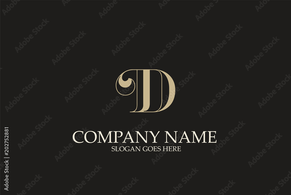 Elegant D Letter Logo Design.Creative Monogram Logo Elegant D Letter Logo Design.Creative Monogram Logo