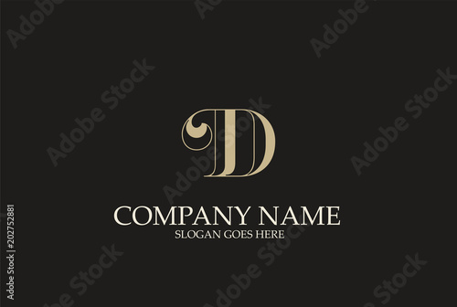 Elegant D Letter Logo Design.Creative Monogram Logo