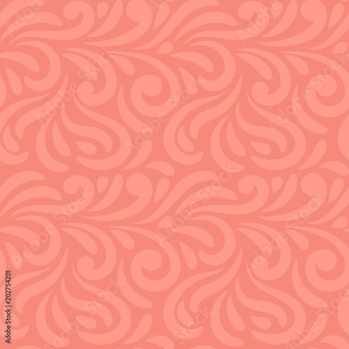 Abstract hand drawn doodle wavy seamless pattern. Curly linear messy background. Vector illustration.