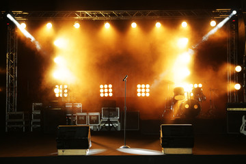 empty ready concert stage