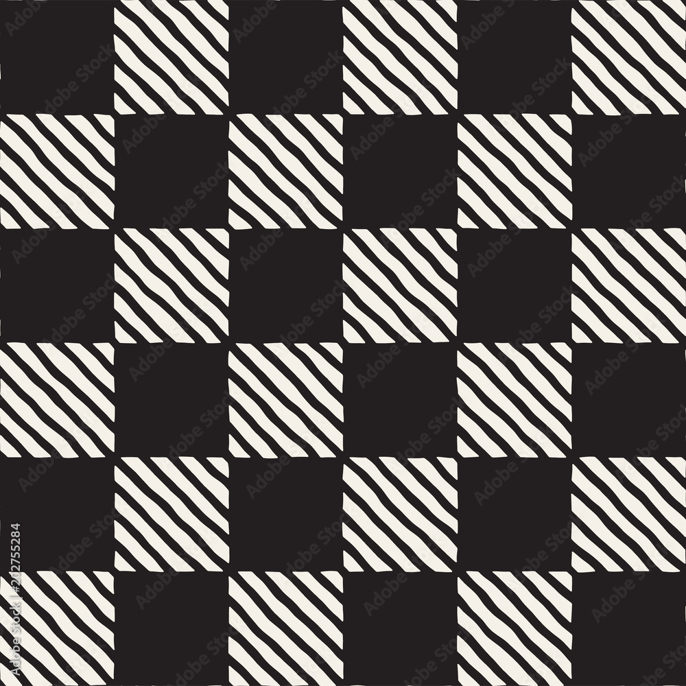 Hand drawn seamless repeating pattern with checker lines tiling. Grungy freehand background texture. Hand drawn seamless repeating pattern with checker lines tiling. Grungy freehand background texture.