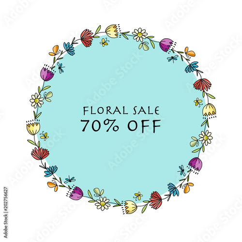 Floral banner for your design