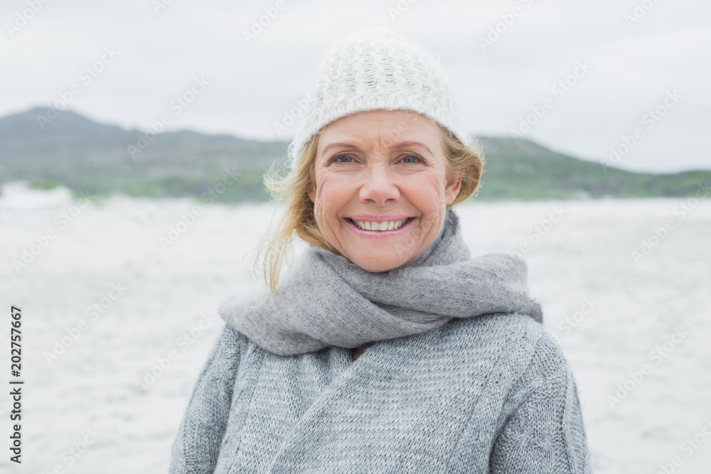 Portrait of a smiling senior woman at beach Portrait of a smiling senior woman at beach