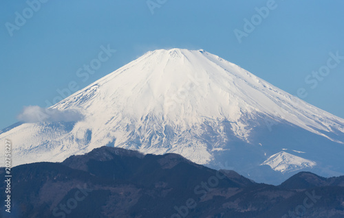 Top of Mt. Fuji in winter