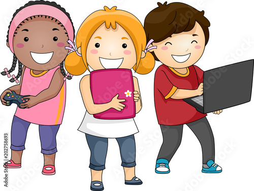 Kid Learning Gadgets Illust...