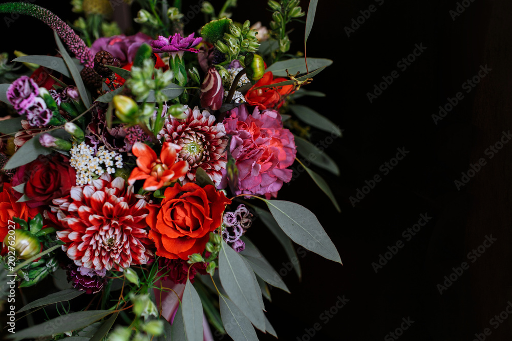 mockup bouquet with delicate flowers