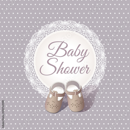 Baby shower card. Arrival card with place for your text. 
