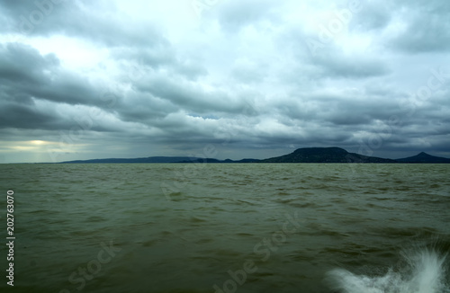 Stormy Lake Balaton  Hungary   Fonyod  