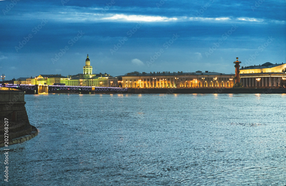 View on the embankment in Saint-Petersburg