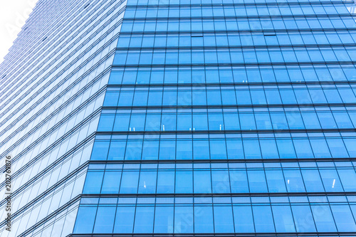close up of modren glass building