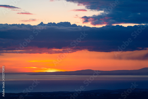 Sunset over Southern Scottish Borders