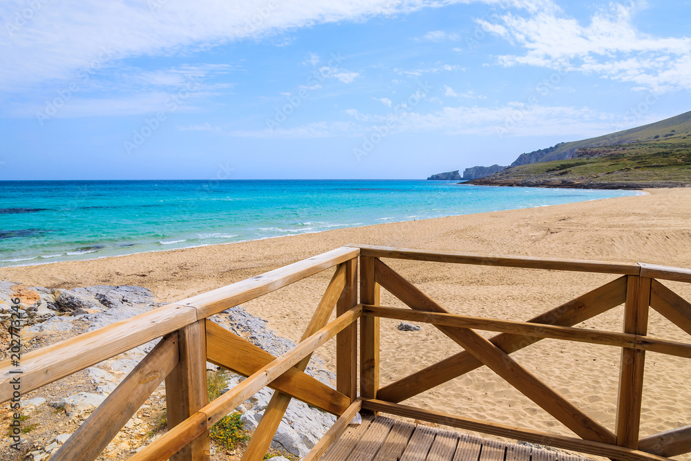Sandy Cala Mesquida beach, Majorca island, Spain