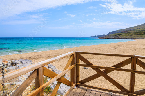 Sandy Cala Mesquida beach  Majorca island  Spain