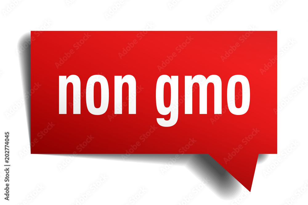 non gmo red 3d speech bubble non gmo red 3d speech bubble