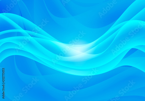 Abstract blue light wave motion technology background vector illustration.