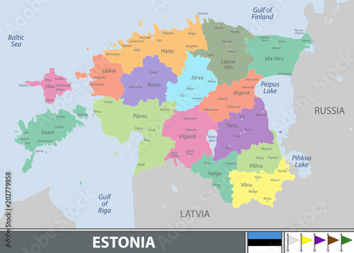 Map of Estonia photo