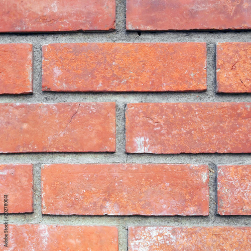 Close-up red brick walls