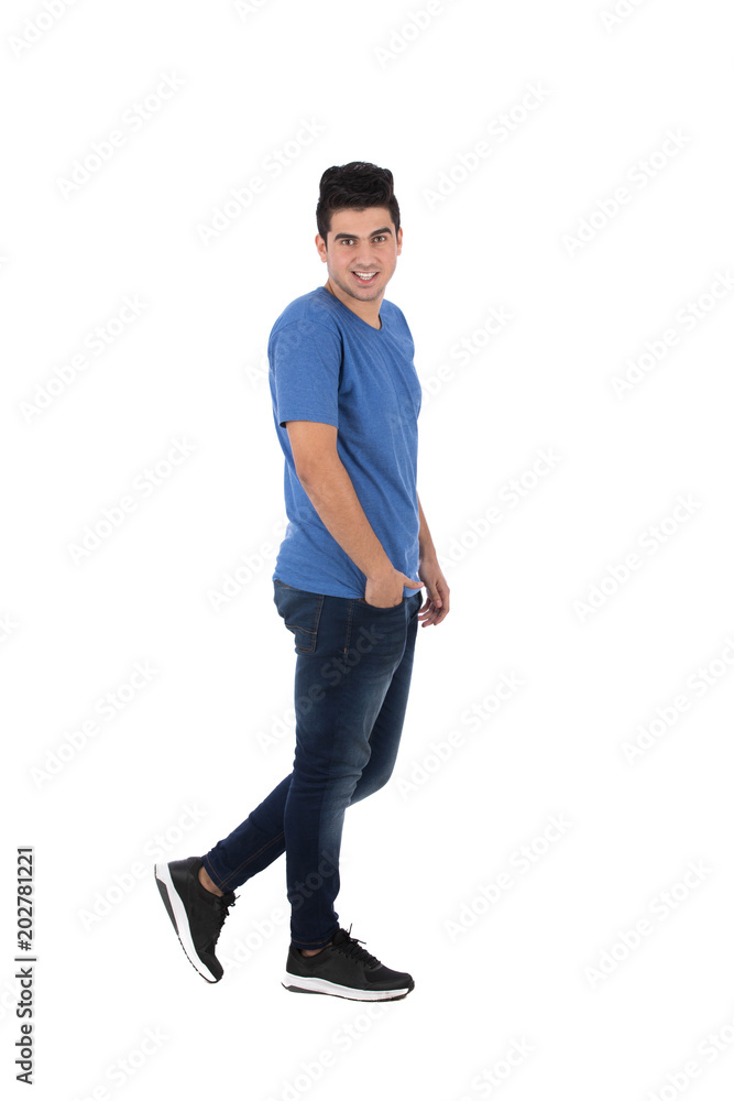 Fototapeta premium hand in pocket with moving pose