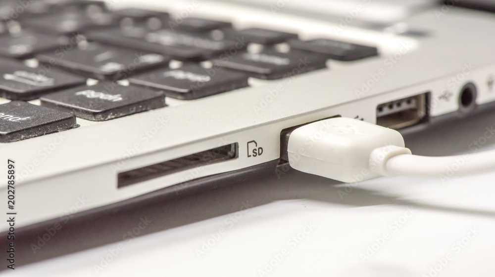 Closeup USB connection port technology concept
Closeup USB connection port technology concept
