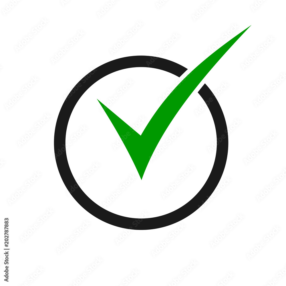 Check mark icon. Check icon vector. Check list button icon Check mark icon. Check icon vector. Check list button icon
