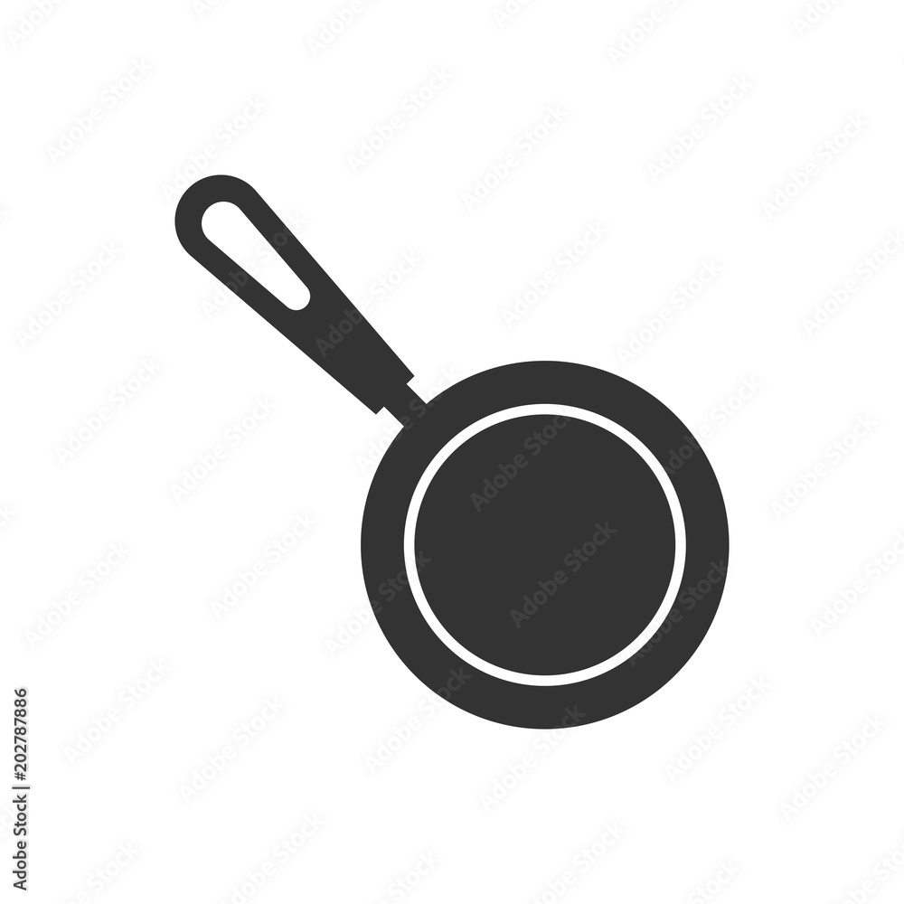 Φωτογραφία Frying pan icon in flat style