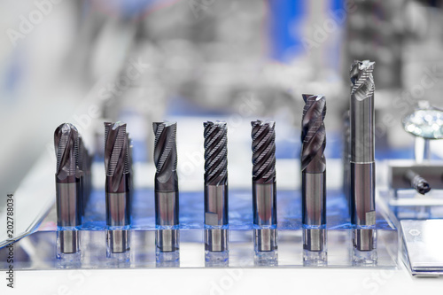 Billede på lærred Industrial milling metal cutting tool with carbide cutter insert