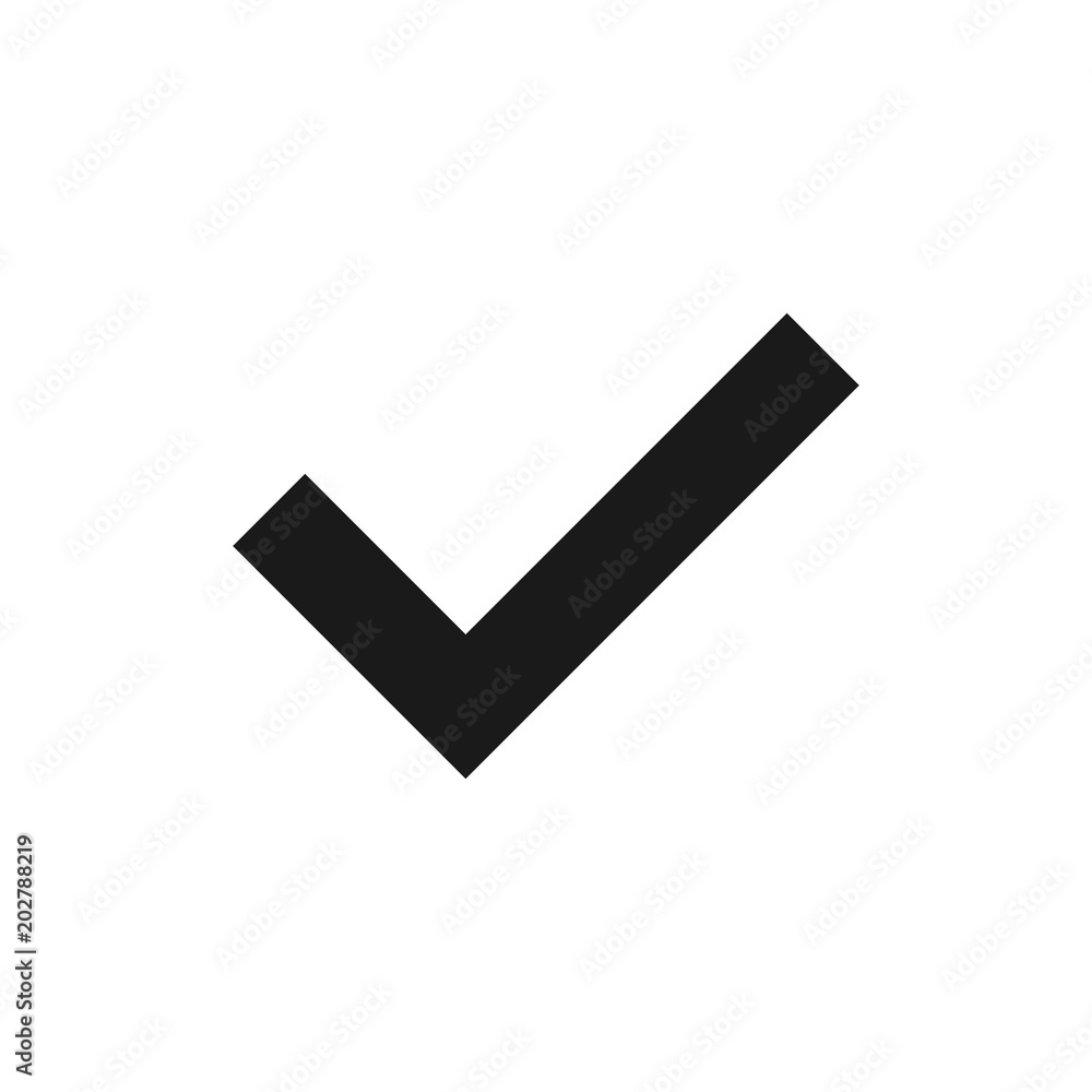 Check mark icon. Check icon vector. Check list button icon Check mark icon. Check icon vector. Check list button icon