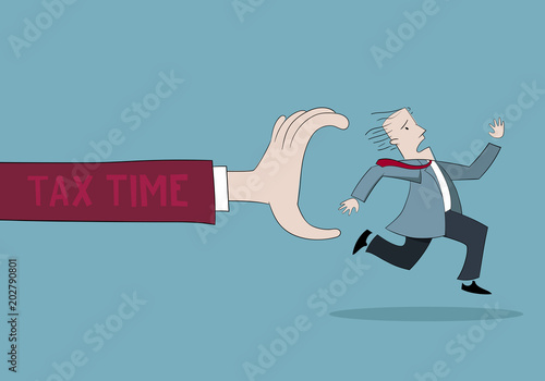 Man Run Away from Tax: Tax Time