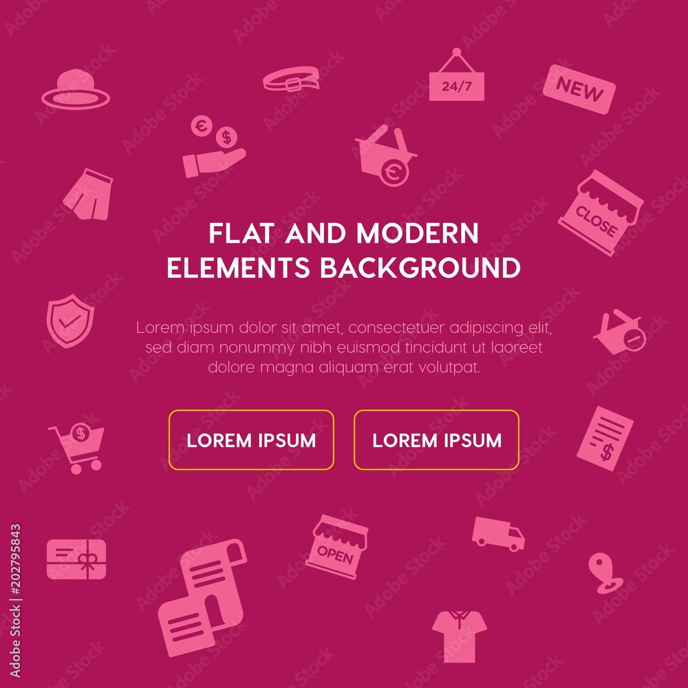 clothes, shopping fill vector icons and elements background concept on violet background.Multipurpose use on websites, presentations, brochures and more clothes, shopping fill vector icons and elements background concept on violet background.Multipurpose use on websites, presentations, brochures and more