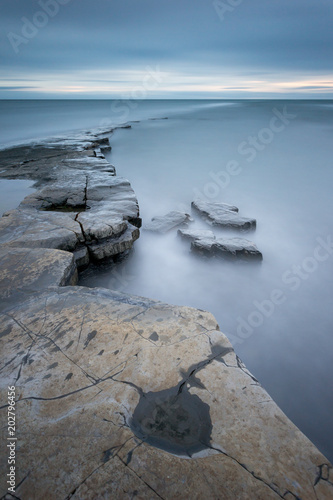 Kimmeridge Bay ledge long exposure photo