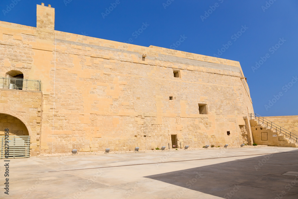 Valletta, Malta. Fortification in Fort St. Elmo Valletta, Malta. Fortification in Fort St. Elmo