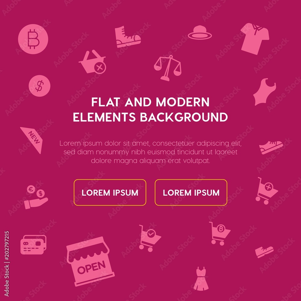 clothes, shopping fill vector icons and elements background concept on violet background.Multipurpose use on websites, presentations, brochures and more clothes, shopping fill vector icons and elements background concept on violet background.Multipurpose use on websites, presentations, brochures and more