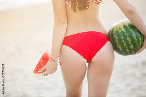 Unrecognizable woman on the beach