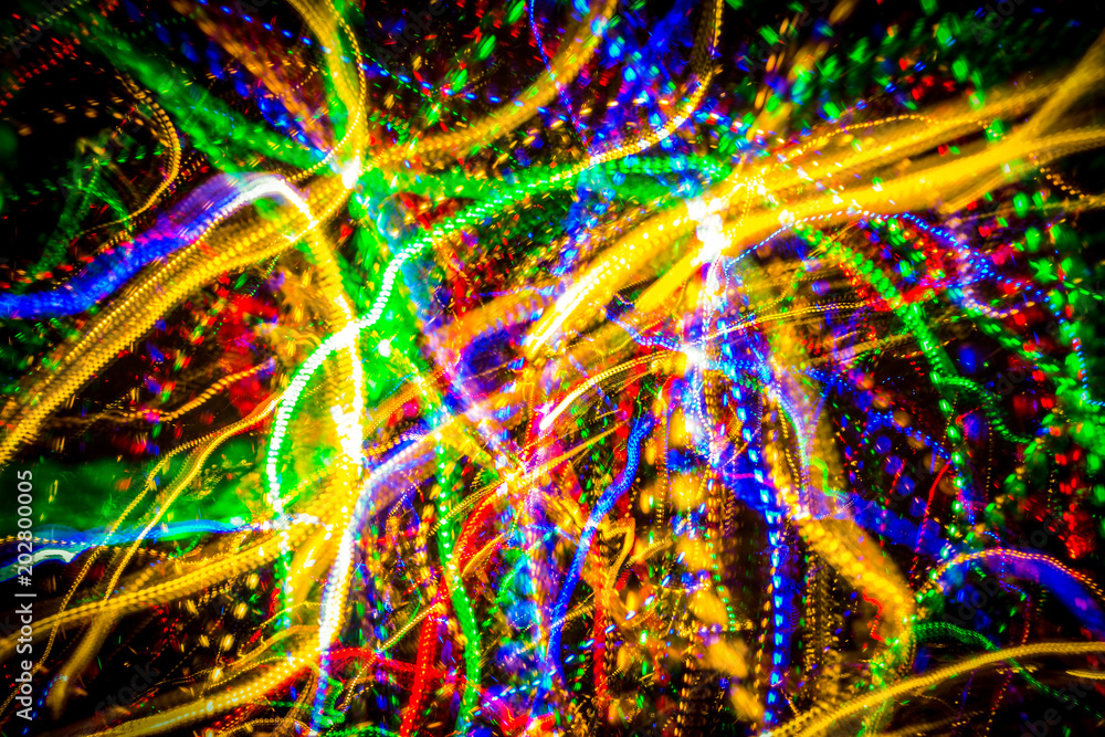 Φωτογραφία Abstract light painting background images, colorful log exposure images of light streaks